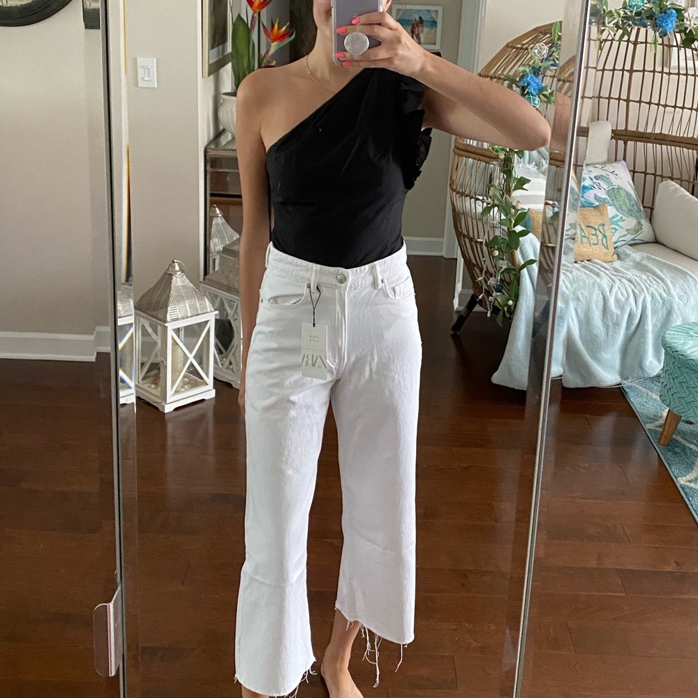 NWT Zara One Shoulder Bodysuit